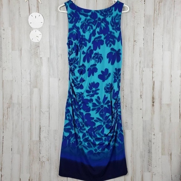 🆕 LUXE By Carmen Marc Valvo Womens Dress Sleeveless Floral Hawaiian size 14W - Picture 6 of 15